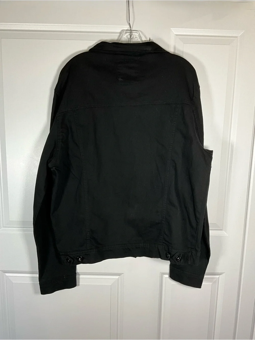 Black Pike Jacket Size XL Black Paint-Splatter Denim Shirt Jacket